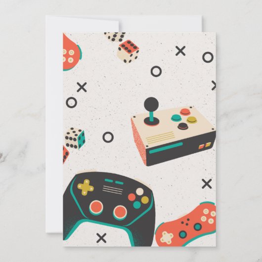 Invitations De Jeu Vidéo Pour La Fête D'Anniversai (Dos)