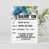 Invitations De Jeu Vidéo Pour La Fête D'Anniversai (Debout devant)