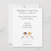 Invitations de jeune mariée et de mariage de jeune (Dos)