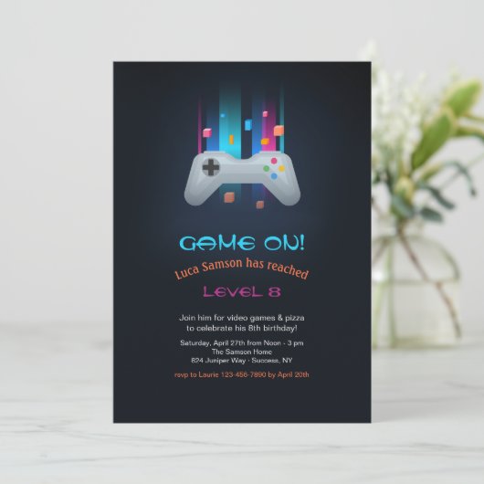 Invitations de jeux vidéo (Debout devant)