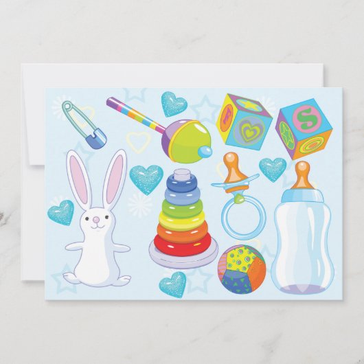 Invitations de jouets pour bébés (Devant)