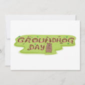 Invitations de jour de Groundhog (Devant)