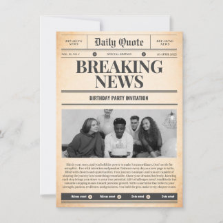 invitations de journaux en première page de l'actu
