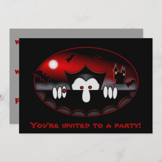Invitations de Kilroy de vampire (Devant / Derrière)