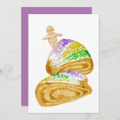 Invitations de King Cake (Devant / Derrière)