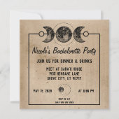 Invitations de la bachelorette gothique Mariage Re (Devant)