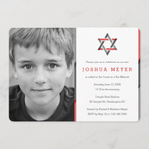 Invitations de la barre de photos moderne Mitzvah 