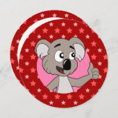 Invitations de la caricature en chef Koala (Devant / Derrière)