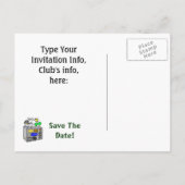 Invitations de la carte postale de la radio de jam (Dos)