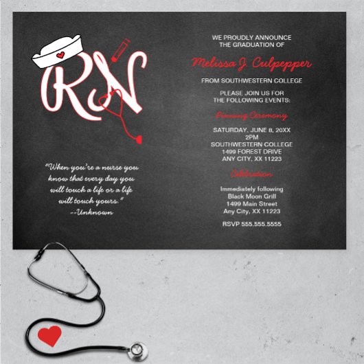 INVITATIONS de la cérémonie de remise des diplômes