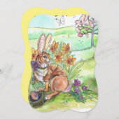 Invitations de la chasse aux oeufs de Pâques (Devant / Derrière)