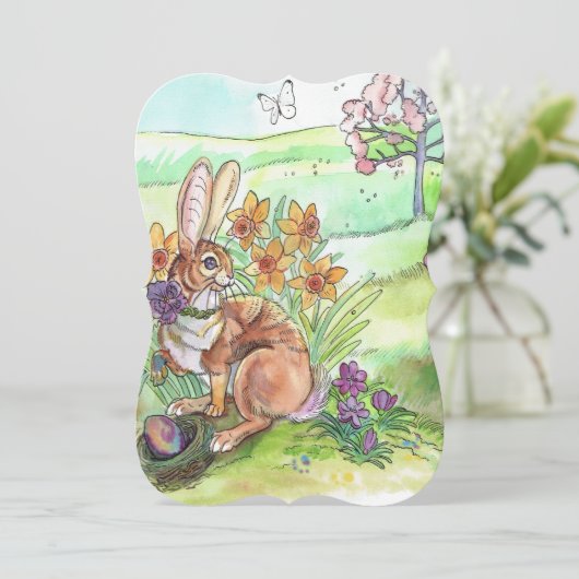 Invitations de la chasse aux oeufs de Pâques (Debout devant)