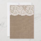 Invitations de la collection de Mariages Burlap &  (Dos)