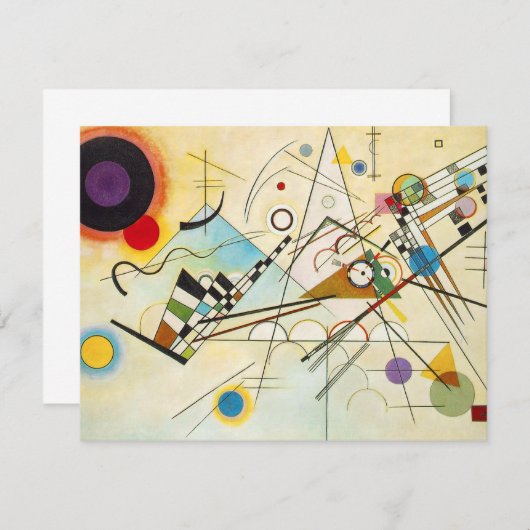 Invitations de la composition VIII en Kandinsky (Devant / Derrière)