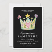 Invitations de la Couronne Quinceanera (Devant)