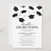 Invitations de la Double Graduation Simple (Devant)