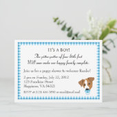 Invitations de la douche avec chiot (Debout devant)