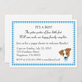 Invitations de la douche avec chiot (Devant / Derrière)