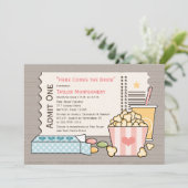 Invitations de la douche nuptiale à thème cinéma (Debout devant)