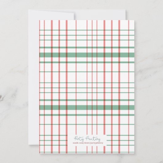 Invitations de la douche nuptiale de Noël (Dos)