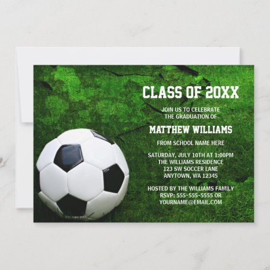 Invitations de la Faire-part de la fête de footbal (Devant)