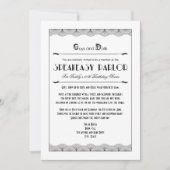 Invitations de la Fête à thème des années 20 (Devant)