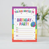 Invitations de la fête Anniversaire de enfant pour (Debout devant)