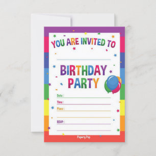 Invitations de la fête Anniversaire de enfant pour