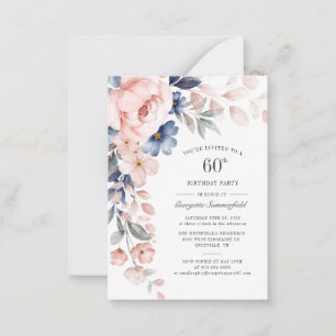 Invitations de la fête botanique rose 60e annivers
