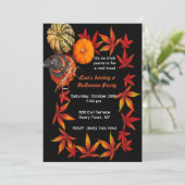 Invitations de la fête Citrouille d'automne (Debout devant)