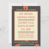 Invitations de la fête Citrouille d'Halloween (Devant)