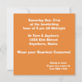 Invitations de la fête Citrouille d'Halloween Ghos (Dos)