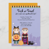 Invitations de la fête costumée pour enfants d'Hal (Devant / Derrière)