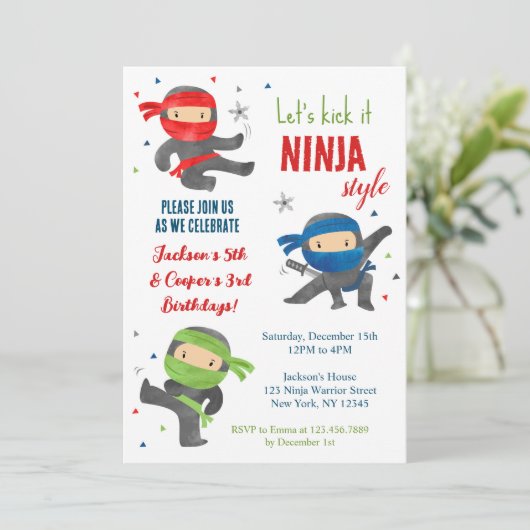 Invitations de la fête d'anniversaire conjointe du (Debout devant)