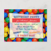 Invitations de la fête d'anniversaire de Bouncy Ba (Devant)