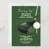 Invitations de la fête d'anniversaire de golf (Devant)
