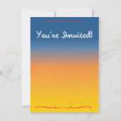 Invitations de la fête d'anniversaire de l'Ouest (Dos)