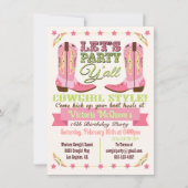 Invitations de la fête d'anniversaire de l'Ouest (Devant)