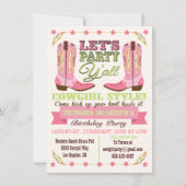 Invitations de la fête d'anniversaire de l'Ouest (Devant)