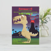 Invitations de la fête d'anniversaire du Dinosaur (Debout devant)