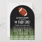 Invitations de la fête d'anniversaire du football (Devant)