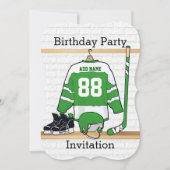 Invitations de la fête d'anniversaire du jersey de (Devant)