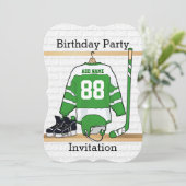 Invitations de la fête d'anniversaire du jersey de (Debout devant)