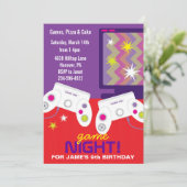 Invitations de la fête d'anniversaire du jeu vidéo (Debout devant)