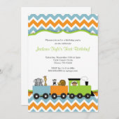 invitations de la fête d'anniversaire du Safari Tr (Devant / Derrière)