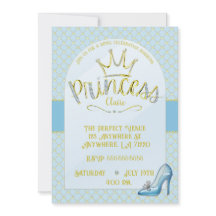 Invitations de la fête d'anniversaire Princess