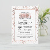 Invitations de la fête d'anniversaire rose (Debout devant)