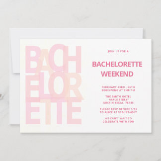 Invitations de la fête de Bachelorette rose