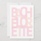 Invitations de la fête de Bachelorette rose (Dos)