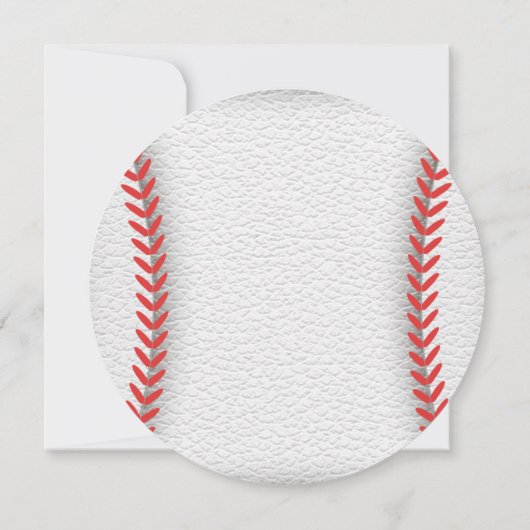 Invitations de la fête de baseball (Dos)
